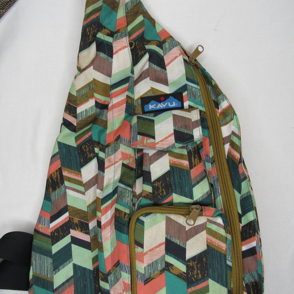 Kavu COASTAL BLOCKS Rope Sling Bag Backpack - Picture 3 of 9